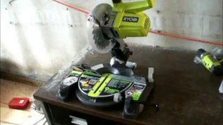 Ryobi one+ 18v cordless compact miter saw with laser “chop saw” model P551