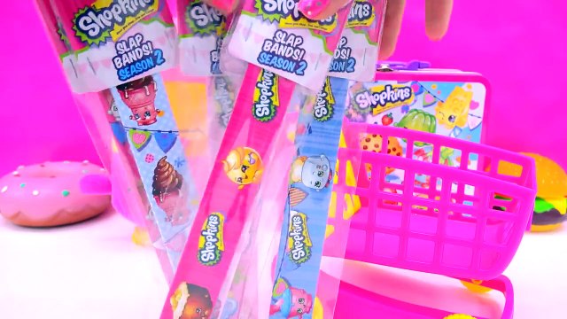 py s Plush + 8 Shopkins Season 2 Video Toy Slap Bands Bracelets Unboxing Video Cooki