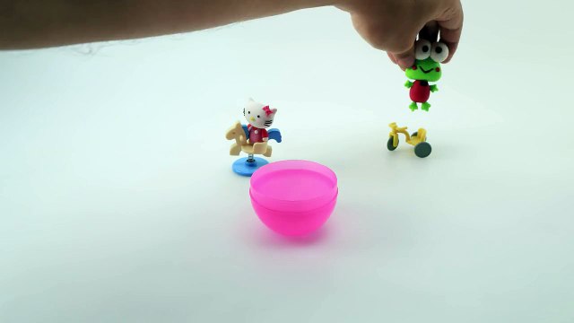 Hello Kitty STOP MOTION Play Doh Sanrio Animación Surprise Eggs Bad Badtz-Maru, KeroKeroKeroppi
