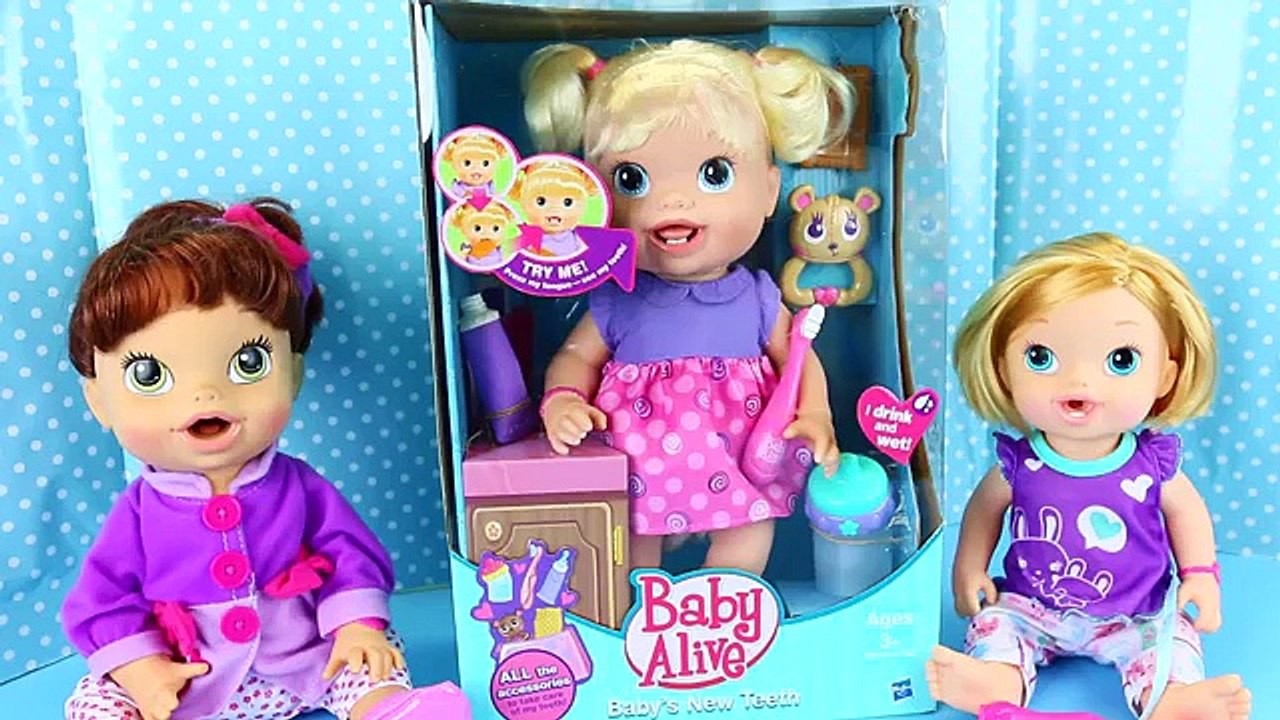 BABY ALIVE Doll Baby s New Teeth with Brushy Brushy Baby Eating & Teething Toddler DisneyCarToys