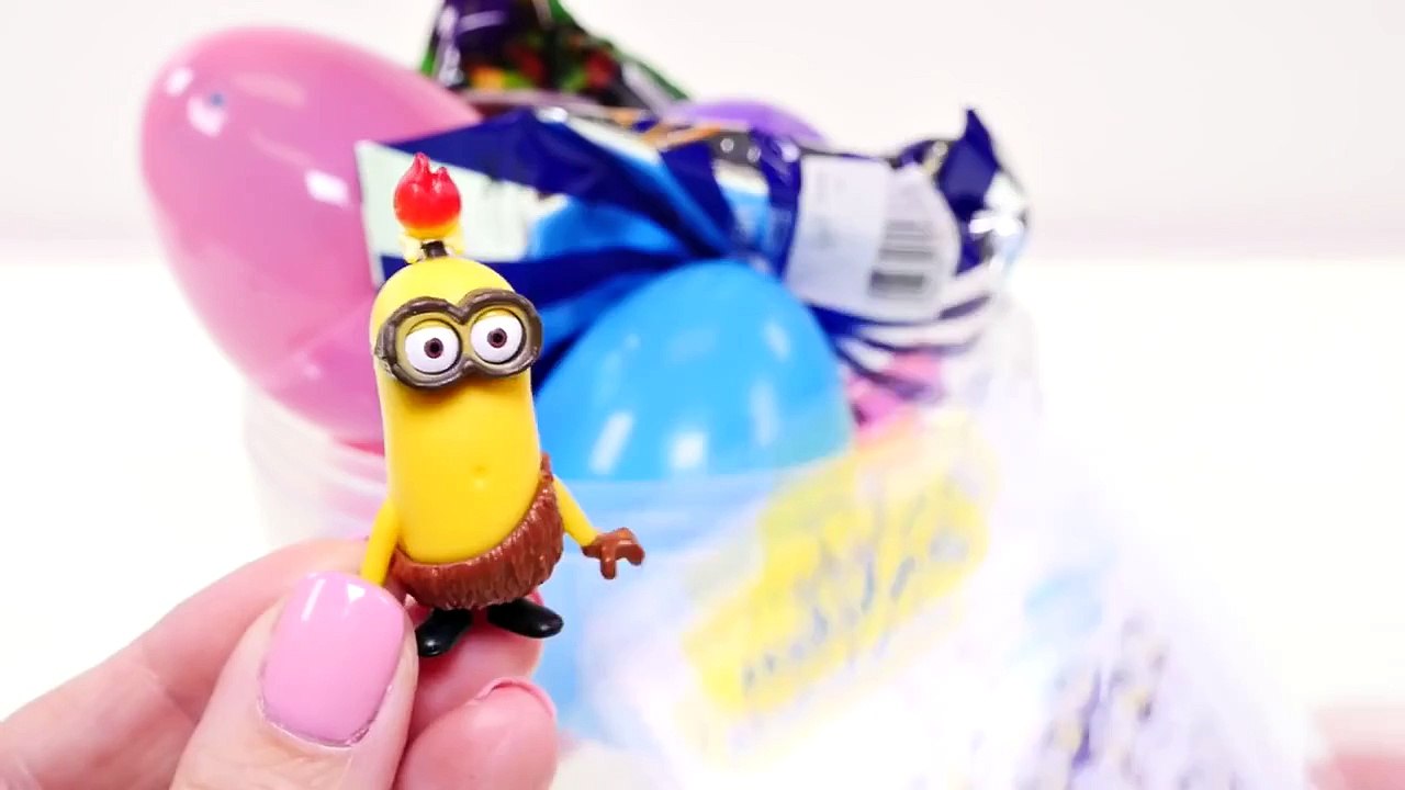 MINIONS Play doh STOP MOTION --- Surprise Eggs TMNT + MARVEL Minions