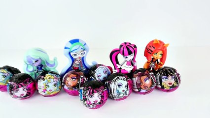 Monster High Doll Animated STOP MOTION video --- Play doh + Chocolate Surprise Balls