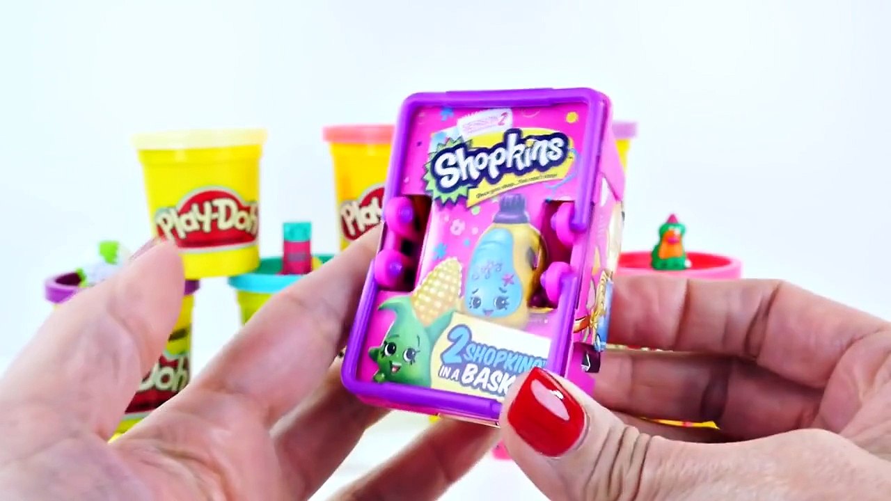 SHOPKINS Play doh STOP MOTION Surprises - - - Let's make Shopkins