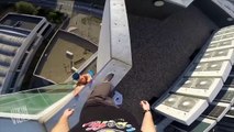 Insane Duo Hangs Off Skyscraper | Sweaty Palms