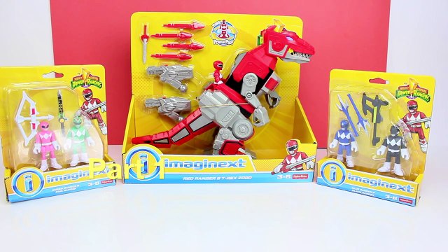 Imaginext POWER RANGERS Mighty Morphin T-REX ZORD Toys Review Part 1
