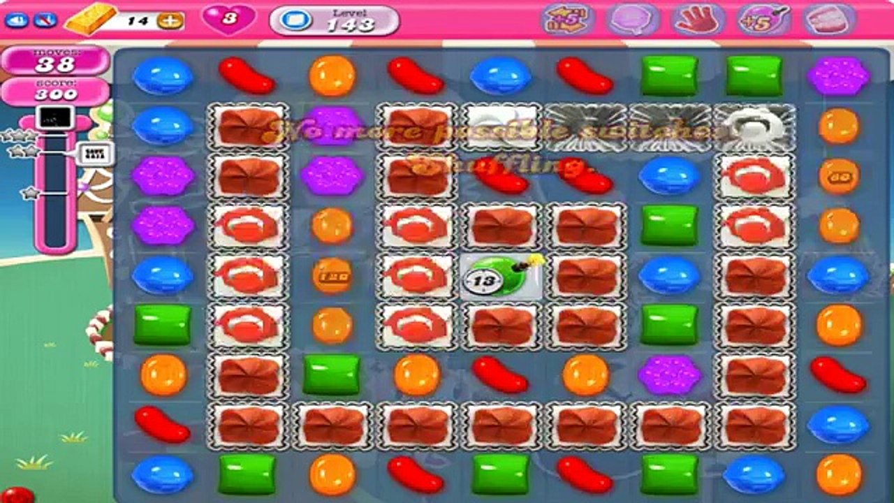 Candy Crush Saga Gameplay Level 143