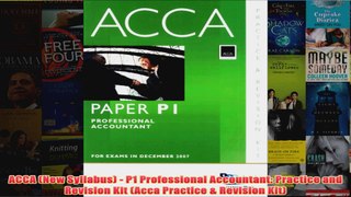 ACCA New Syllabus  P1 Professional Accountant Practice and Revision Kit Acca Practice