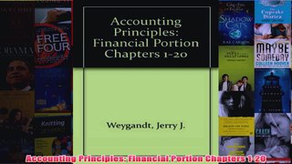 Accounting Principles Financial Portion Chapters 120