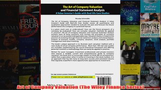 Art of Company Valuation The Wiley Finance Series