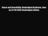 [PDF Download] Sense and Sensibility: Unabridged by Austen Jane on 31/10/2005 Unabridged edition