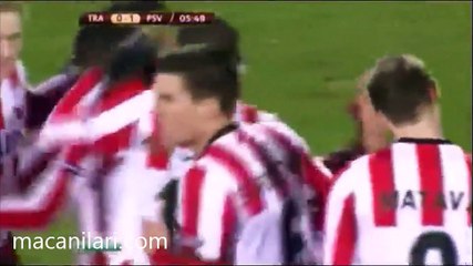 16.02.2012 - 2011-2012 European League Round of 32 1st Leg Trabzonspor 1-2 PSV Eindhoven