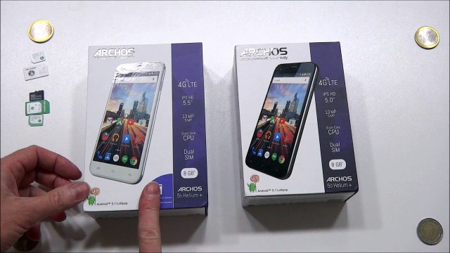 Archos 50 Helium+ и 55 Helium+ - распаковка, предварительный обзор