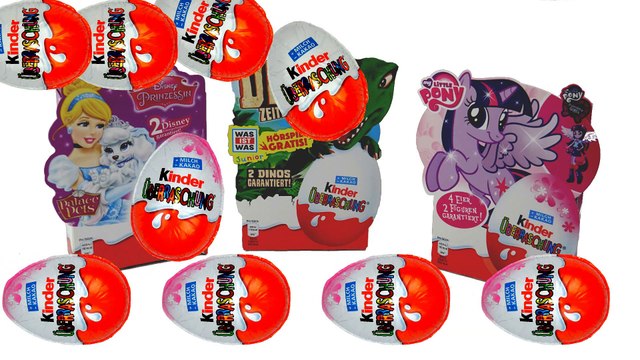 3 x 4 Kinder Surprise My Little Pony Disney Princess Dino Zeitreise Palace Pets Surprise eggs