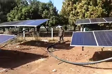 5 HP Solar Pumping System-video by +9203458881410