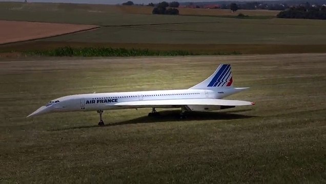 CONCORDE AIR FRANCE HUGE RC SCALE TURBINE MODEL JET DEMO FLIGHT / RC Airshow Airliner Meeting 201 Hobby And Fun