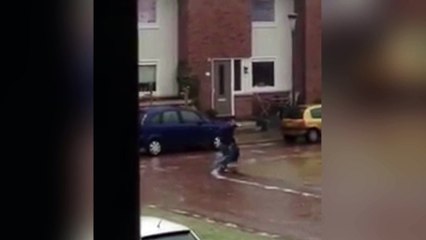 Cuando sacar la basura se convierte en alto riesgo por el hielo