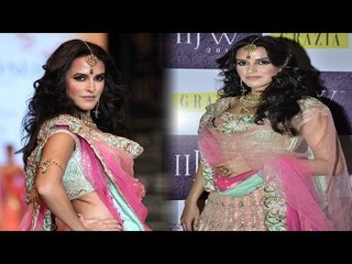 Hot Neha Dhupia Curtains Down The Ramp at The IIJW 2014