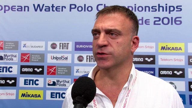 Interviews after Italy won by 22:3 against Germany – Women Preliminary, Belgrade 2016 European Championships