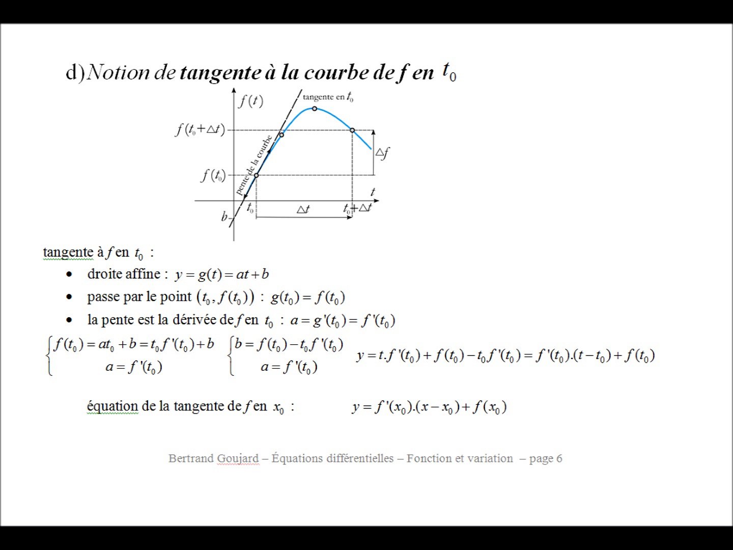 Equations Differentielles A A Fonction Et Variation Video Dailymotion