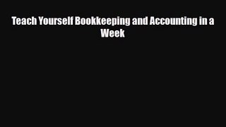 PDF Download Teach Yourself Bookkeeping and Accounting in a Week Download Full Ebook