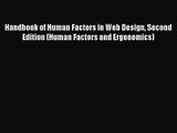 [PDF Download] Handbook of Human Factors in Web Design Second Edition (Human Factors and Ergonomics)