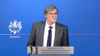 Compte rendu du Conseil des ministres du 13 janvier 2016