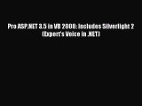 [PDF Download] Pro ASP.NET 3.5 in VB 2008: Includes Silverlight 2 (Expert's Voice in .NET)