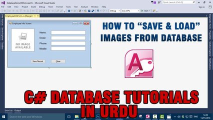 下载视频: P(11) - C# Access Database Tutorials In Urdu - Save & load Images from database