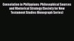 Read Consolation in Philippians: Philosophical Sources and Rhetorical Strategy (Society for