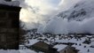 Avalanche à Bessans dans les Alpes le 12 janvier 2016