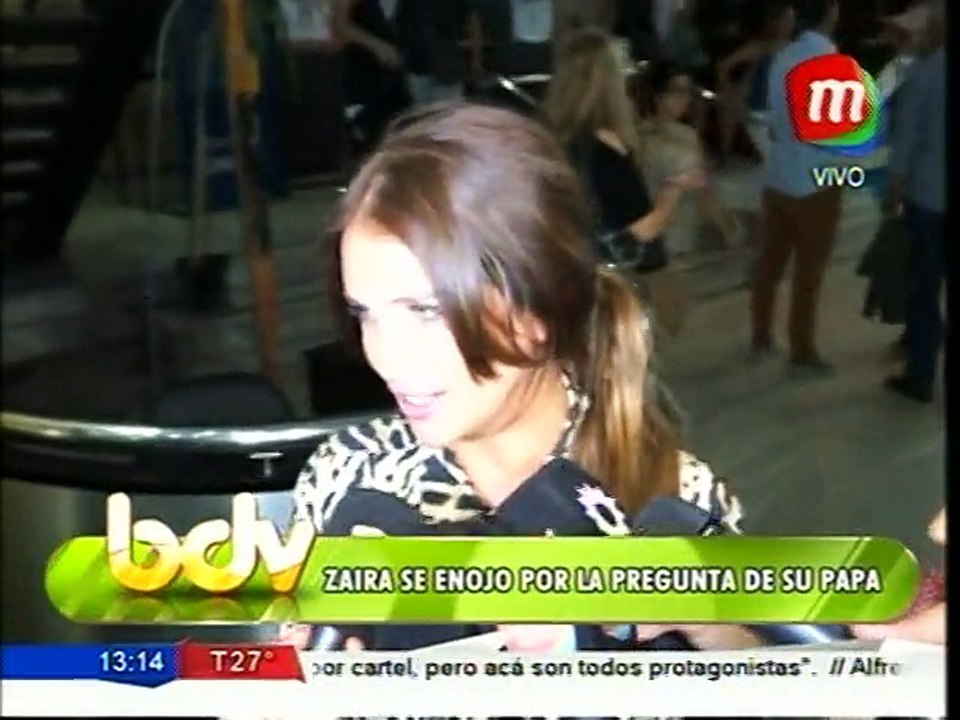 La reacción de Zaira cuando le preguntaron por su papá
