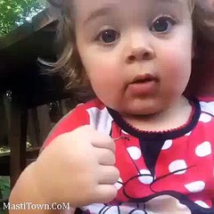 Funny Baby eye Blinking And Sweet Kiss