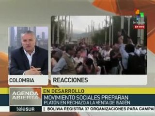 Colombianos critican al presidente Santos por vender Isagen