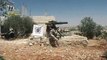 إدلب: الجيش السوري الحر يدمر دبابة لقوات النظام على حاجز الطراف في معسكر الحامدية