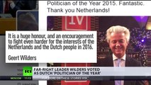 Dutch Politician of the Year: Anti-Islamist, anti-immigration far-right leader Wilders