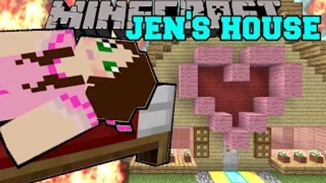 PopularMMOs Minecraft: BURNING GAMINGWITHJEN'S HOUSE PAT AND JEN Mini-Game POPULARMMOS