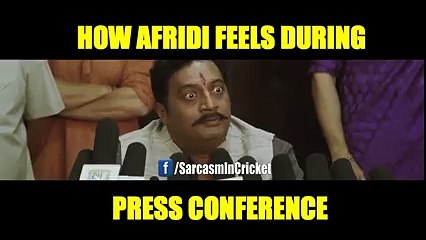 Shahid Afridi Press-Conference : Afridi imagines beating up those who ask Ghatiya questions