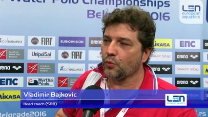 Interview after Serbia won by 8:4 against Croatia – Women Preliminary, Belgrade 2016 European Championships