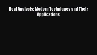 [PDF Download] Real Analysis: Modern Techniques and Their Applications [PDF] Full Ebook