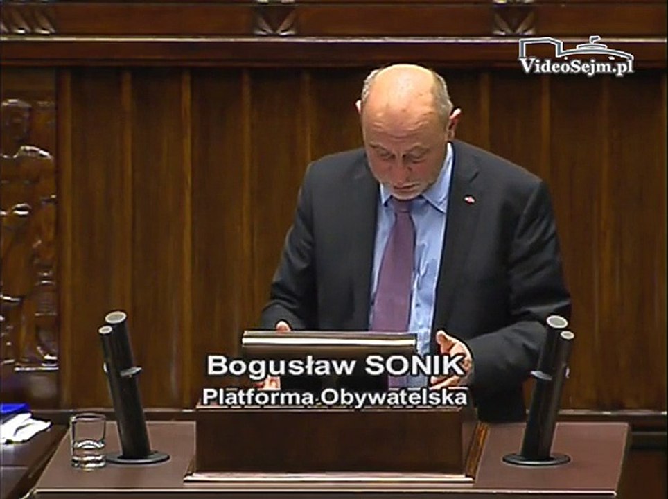 Poseł Bogusław Sonik - Wystąpienie z dnia 15 grudnia 2015 roku.