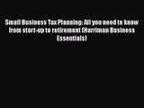 [PDF Download] Small Business Tax Planning: All you need to know from start-up to retirement