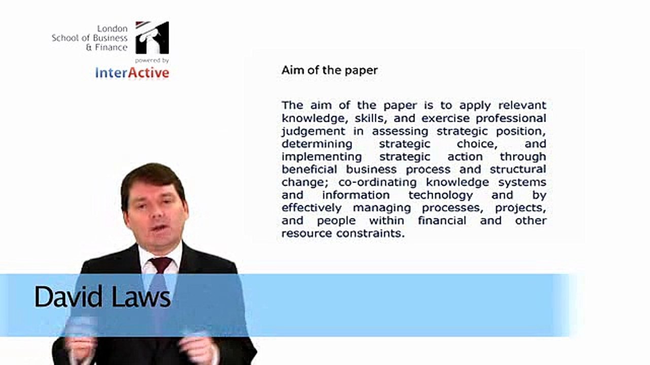 ACCA P3 1.1-Aim of the paper