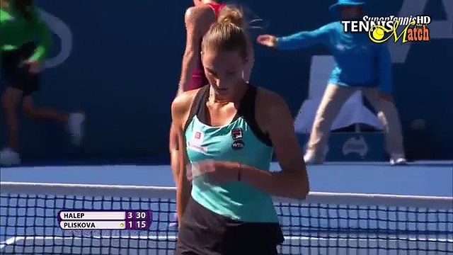 Simona Halep vs Karolina Pliskova SYDNEY 2016 Highlights