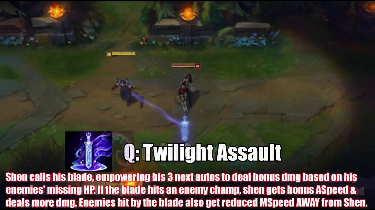 Shen Rework Spotlight - New Abilities Gameplay - League of Legends