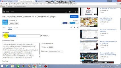 How to Share dailymotion Video on facebook Manually