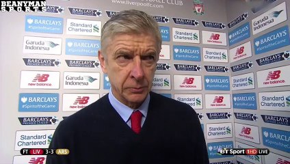 Liverpool 3-3 Arsenal - Arsene Wenger Post Match Interview