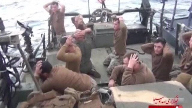 Video shows moment Iran detained US Navy sailors