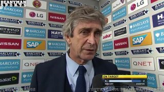Man City 0-0 Everton - Manuel Pellegrini Post Match Interview - It Was A Penalty