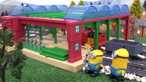 Thomas & Friends Minions Funny Pranks Peppa Pig Tom Moss Toy Train Play Doh Surprise Eggs