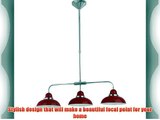 Premier Housewares 3-Light Chrome Ceiling Pendant - Red